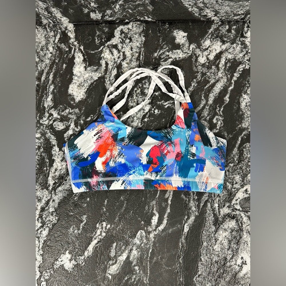 Born Primitive Strappy Back Sports Bra | Size Small | Abstract Print